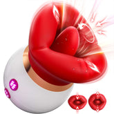 Juguete sexual 3 en 1 con forma de boca grande, vibrador para adultos